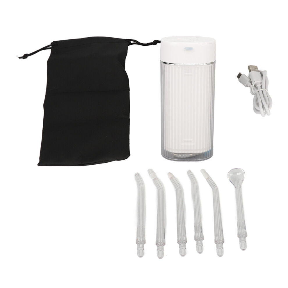 White/Black () Cordless Oral Irrigator Rechargeable Gentle Resin Teeth Cleaner