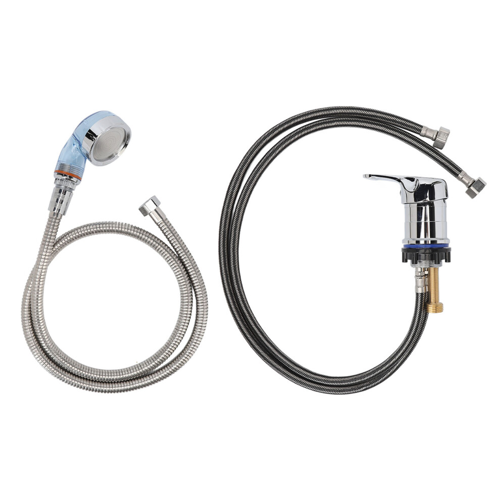 Middle Blue Shampoo Faucet Sprayer 47.2In Electroplated Hose 461605412306