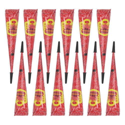 12pcs 0.9oz Temporary Tattoo Paste Red Waterproof DIY 1