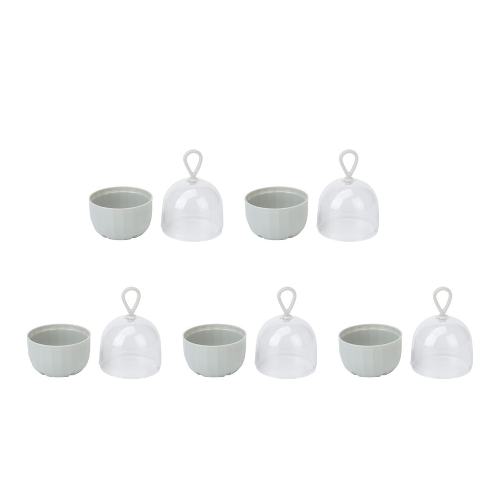 5pcs Makeup Sponge Holder Box Dustproof Transparent Case Hanging Rope