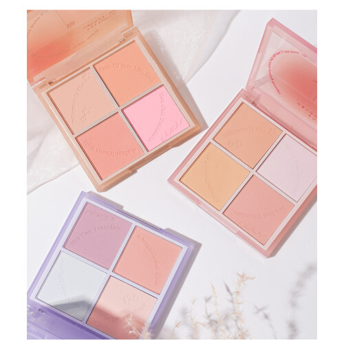 Blush Palette Face Blusher Powder Cosmetic Cheek Makeup Tool 2