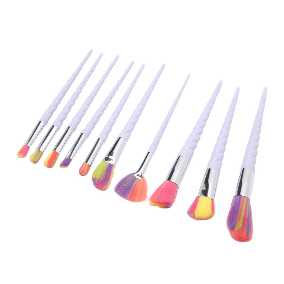 Makeup Brush Set 10pcs Soft Bristles for Powder Eyeshadow Blush