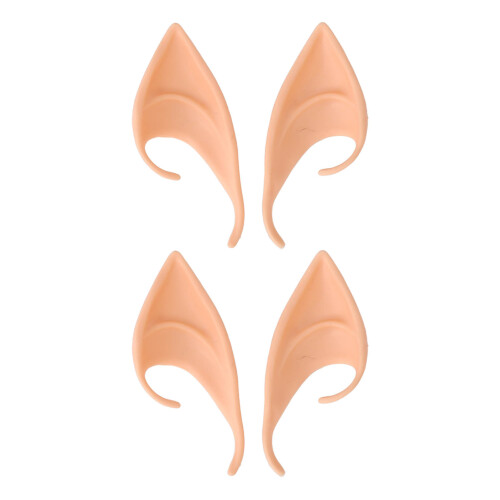 2 Pairs Orecchie Finte Latex Natale Cosplay