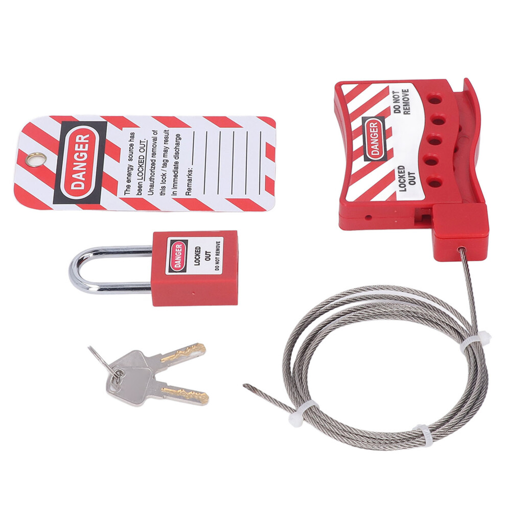 Impact Resistant Stainless Steel Lockout Cable Adjustable For Industrial Safety 7651356742620