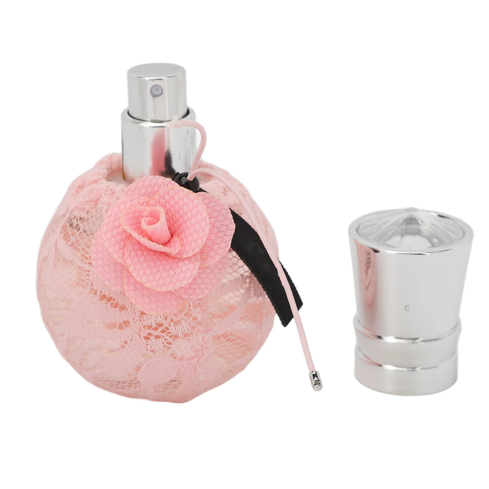 Pink Female Perfume Rose Fragrance Long Lasting Lace Bottle Mist Spray