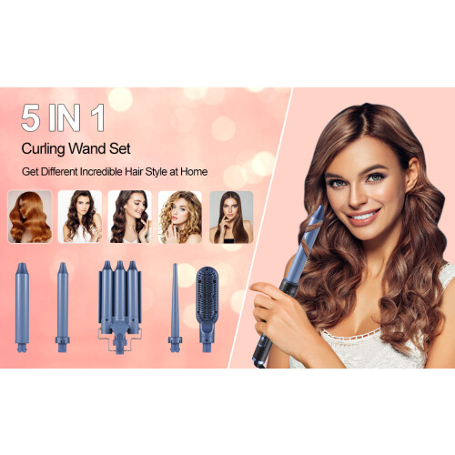 5-in-1 Haarglocken-Set mit LCD & Handschuhen