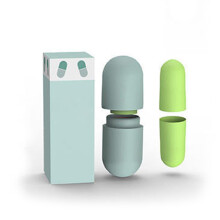 (Green) Tappi per Orecchie Morbidi Antirumore con Custodia