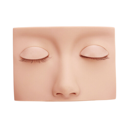 (Pink) Entfernbarer Silikon-Lash-Mannequin-Kopf hellbraun