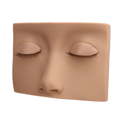 (Light Brown) Entfernbarer Silikon-Lash-Mannequin-Kopf hellbraun 1