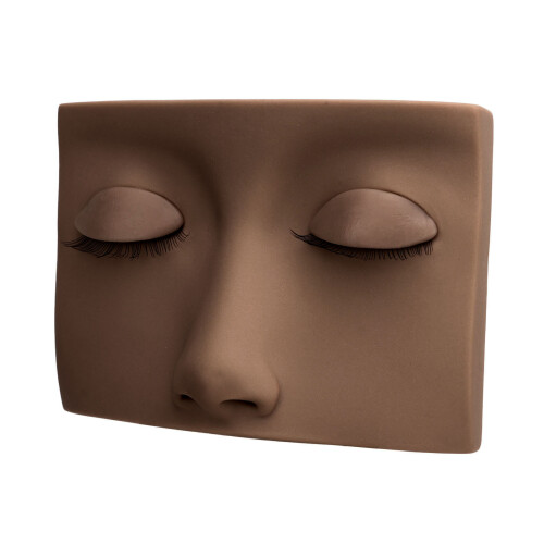 (Dark Brown) Entfernbarer Silikon-Lash-Mannequin-Kopf hellbraun 1