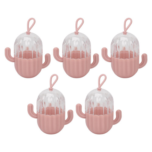 5x Kaktus-förmige Transparente Make-up-Schwamm-Organizer