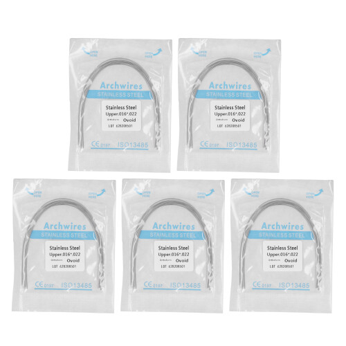 (Upper) 50pcs Ortho Arch Wire SS 0.16x0.22in Upper