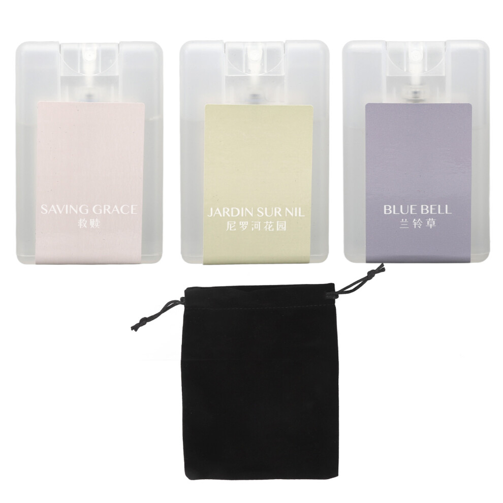 3pcs 20ml Floral Fruity Perfume Long Lasting Light Fragrance Pocket