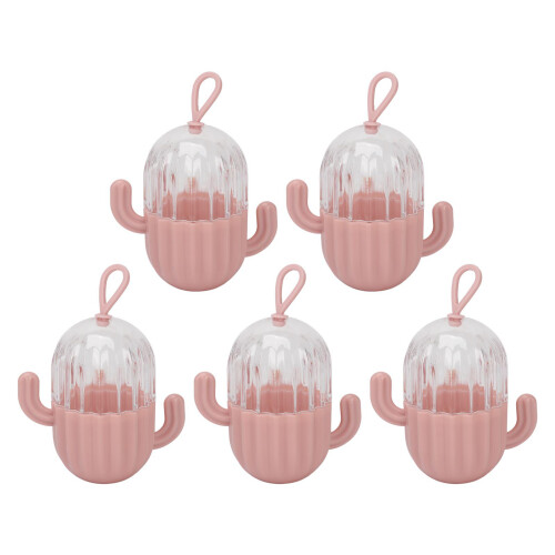 5x Kaktus-förmige Transparente Make-up-Schwamm-Organizer 1