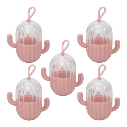 5x Kaktus-förmige Transparente Make-up-Schwamm-Organizer 2