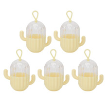 5Pcs Makeup Sponge Container Cactus Style Storage Box