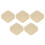 5pcs Transparent Yellow Makeup Puff Storage Box Dustproof Breathable 5