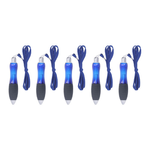 (Blue) 5x große beschwerte Kugelschreiber mit breitem Griff