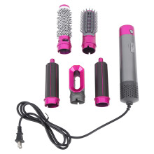 5-in-1 Föhn-Bürste Set mit Ionenfunktion, Rose Rot