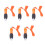 (Orange) 5x große beschwerte Kugelschreiber mit breitem Griff 1