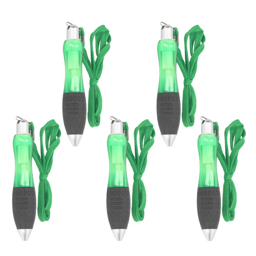 (Green) 5x beschwerte Schreibgriffe mit Kugelschreiber