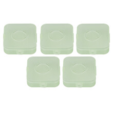 5Pcs Transparent Green Powder Puff Storage Box