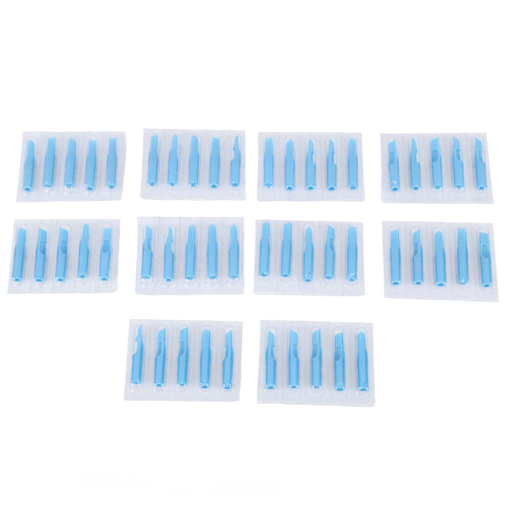 Blue 50Pcs Disposable Tattoo Needle Tips Professional 15Ft