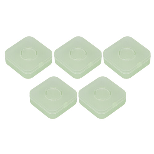 5Pcs Transparent Green Powder Puff Storage Box 1