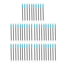 (Blue Green) 50 Stk. Einweg-Doppelendiger Wimpernpinsel Schwarz