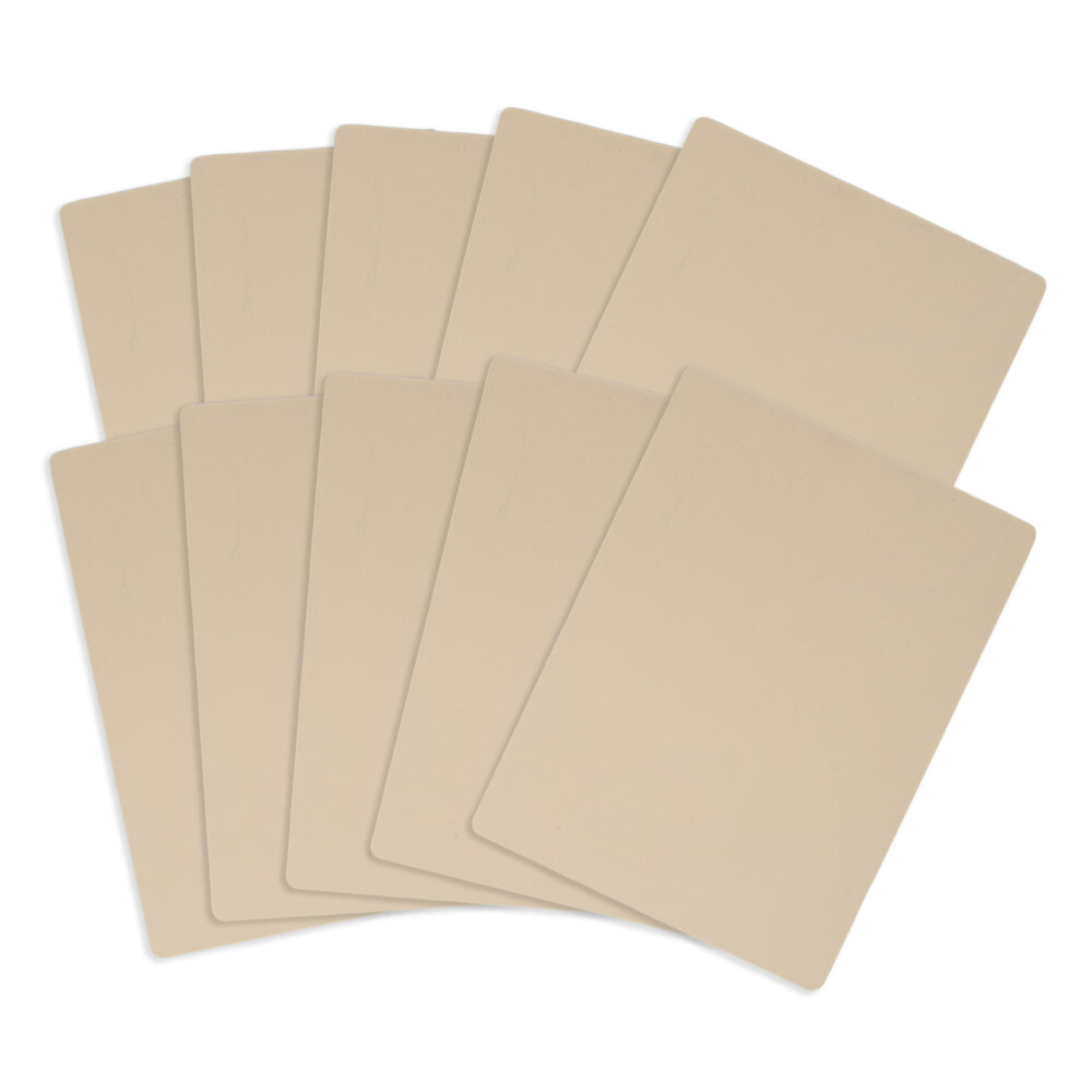 10Pcs Tattoo Practice Skin Silicone 1mm Thick Double Sided Blank
