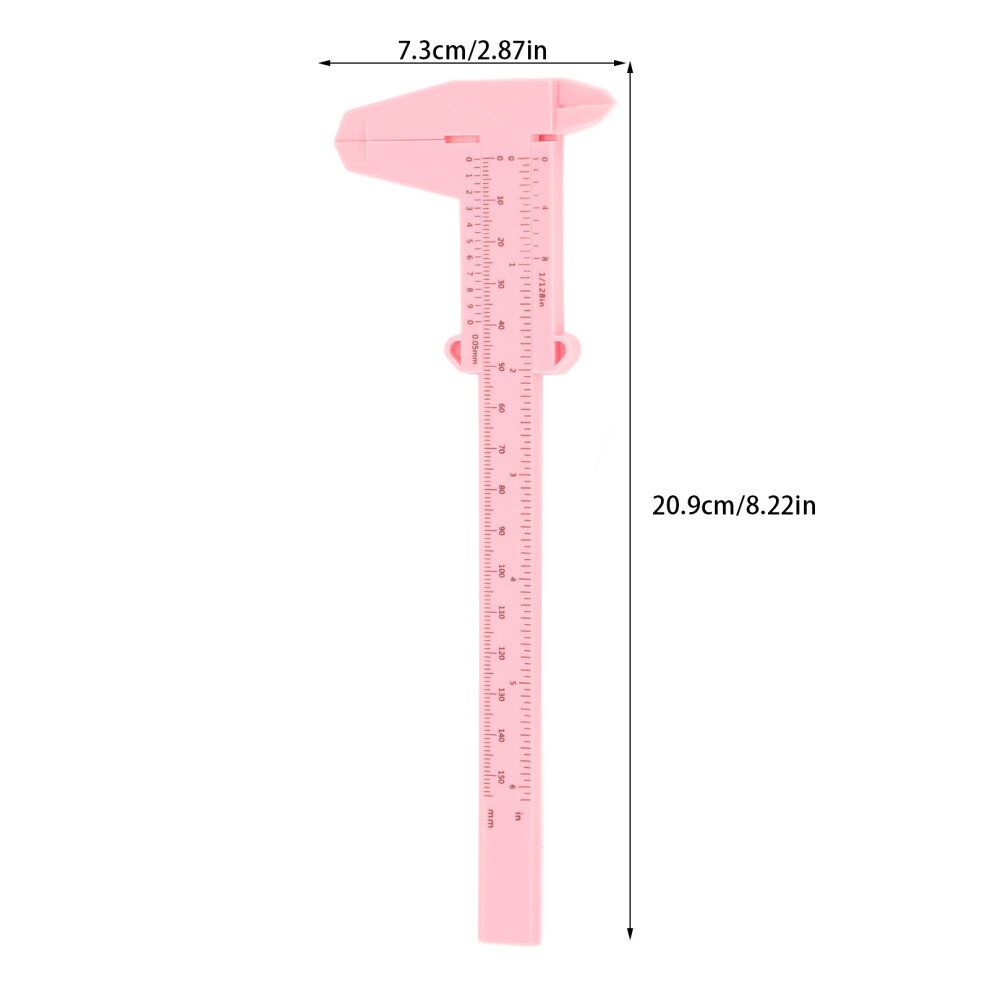 Pink (Pink) 10Pcs 150Mm Eyebrow Microblading Ruler Measuring Position Tool