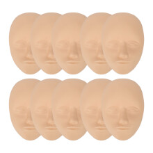 10pcs 3D Tattoo Practice Face Skin Silicone for Beginner