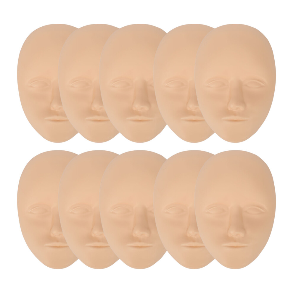 10pcs 3D Tattoo Practice Face Skin Silicone for Beginner