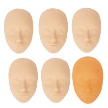5 Stück Silikon-Tätowierungs-Übungsgesicht 3D Microblading Training