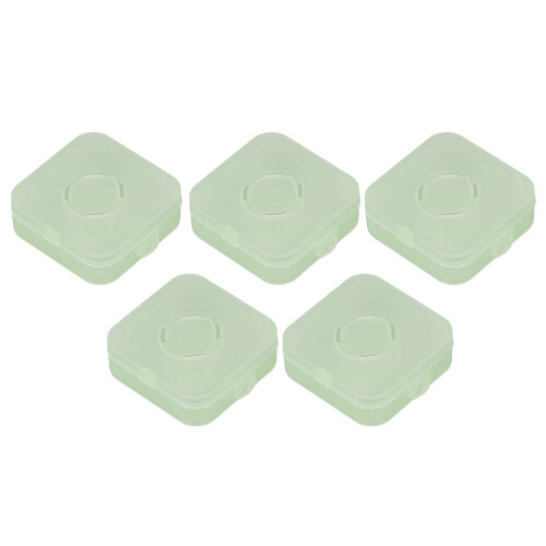 5Pcs Transparent Green Powder Puff Storage Box 2