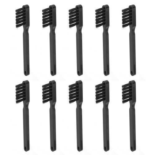 10pcs Black Plastic Cleaning Brush Hearing Aid Tool