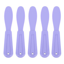 (Purple) 5pcs Dental Plastic Plaster Spatulas Mixing Knife Dark Blue