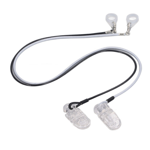 2x Hörverstärker Clip Nylon Ein-Kanal Schwarz Grau 1