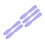 (Purple) 5 spatole dentali plastica blu scuro 5