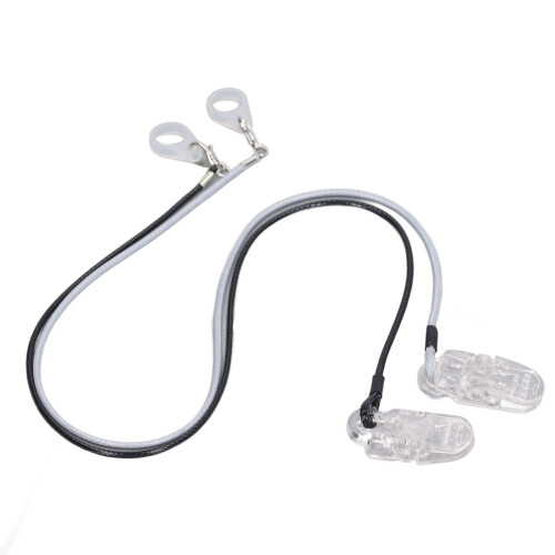 2x Hörverstärker Clip Nylon Ein-Kanal Schwarz Grau 2