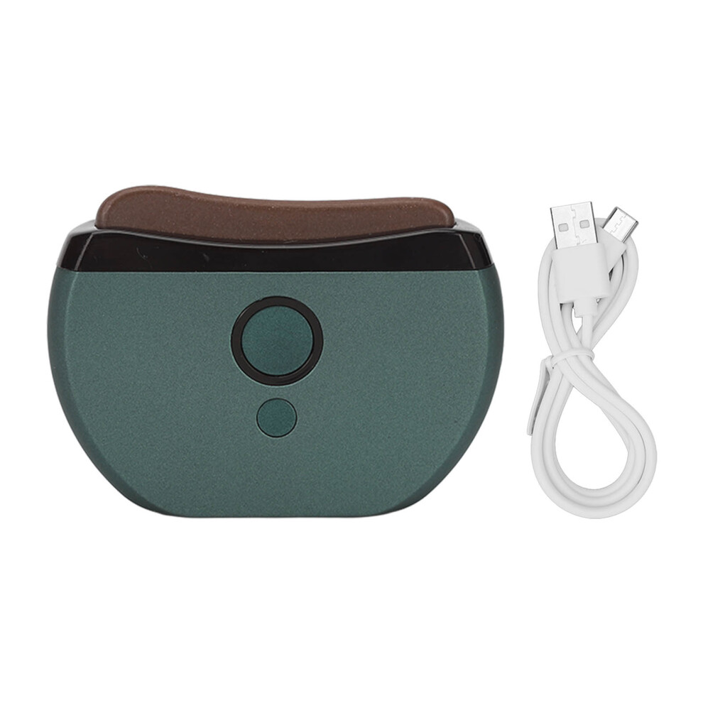 Electric Gua Sha Massager Green Hot Compress Stone Needle Facial Care