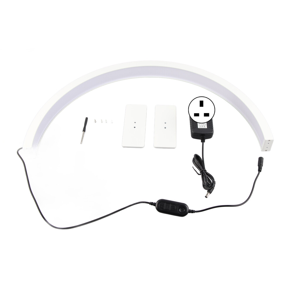 Light (Uk Plug) 25W Half Moon Nail Lamp 3000-3000K Dimmable Led Salon