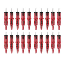 (Red) 20pcs 5ml Tattoo Pen Cartridges Liner Shader Ink Free Practice Blue