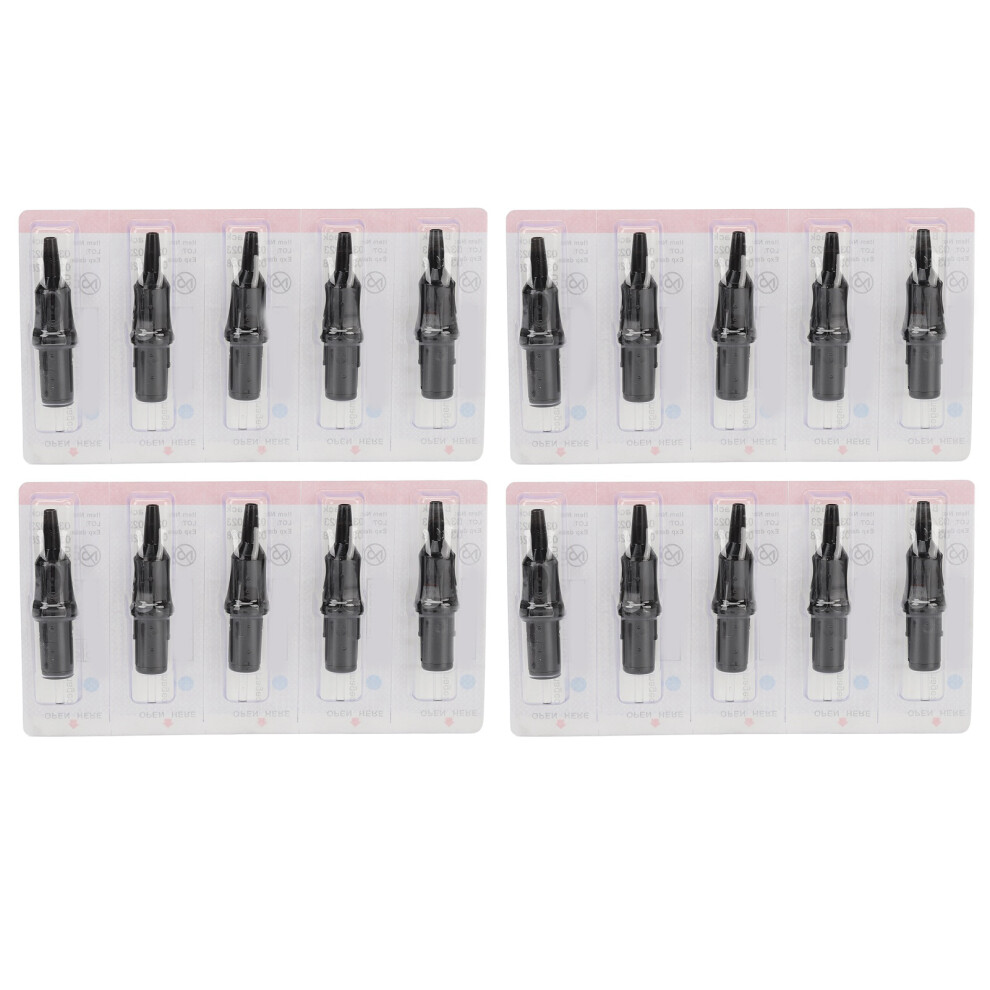 (Black) 20pcs Tattoo Cartridge Ballpoint Needle 5ml Ink Green