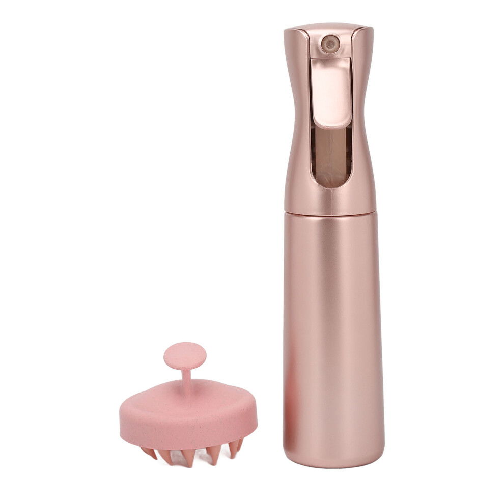 Pink Hair Shampoo Brush 300Ml Spray Bottle Silicone Scalp Massager