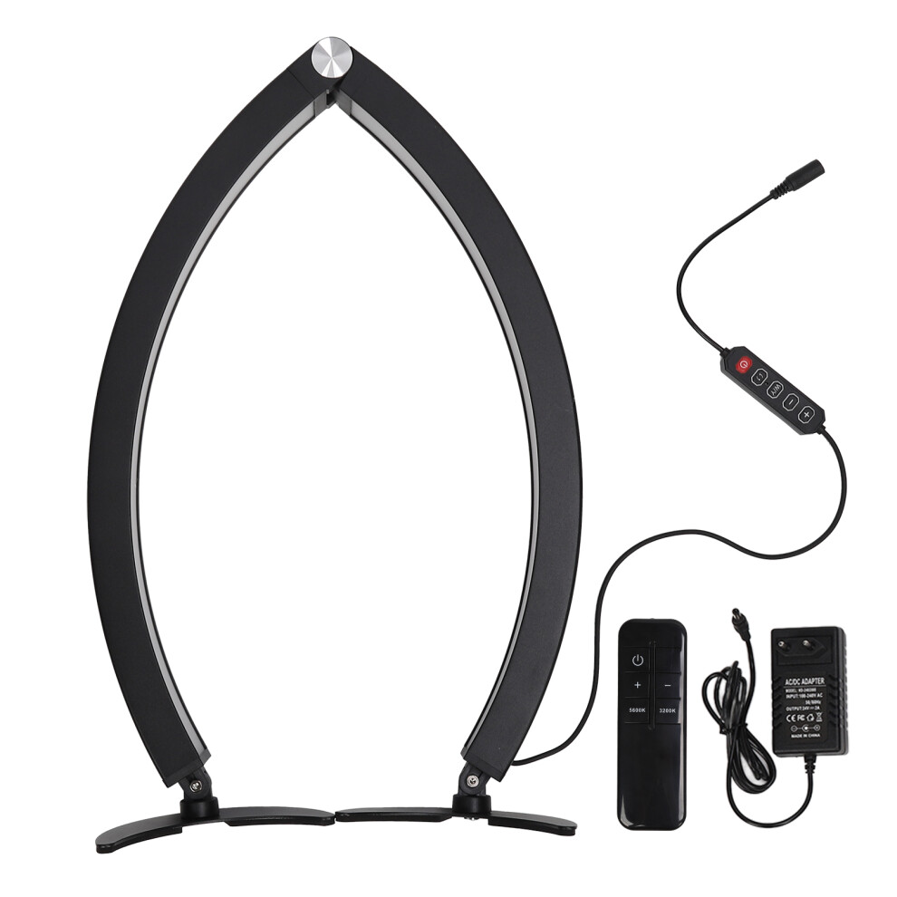 (EU Plug) 7 Color Temperatures 3200K-5600K LED Half Moon Lamp 40W Collapsible