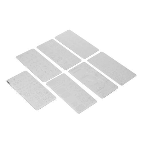Set 7 piastre per nail stamping donna DIY 2