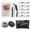 (Light Brown) Reusable Waterproof Eyebrow Stencil Kit 10pcs w/ Brush 1