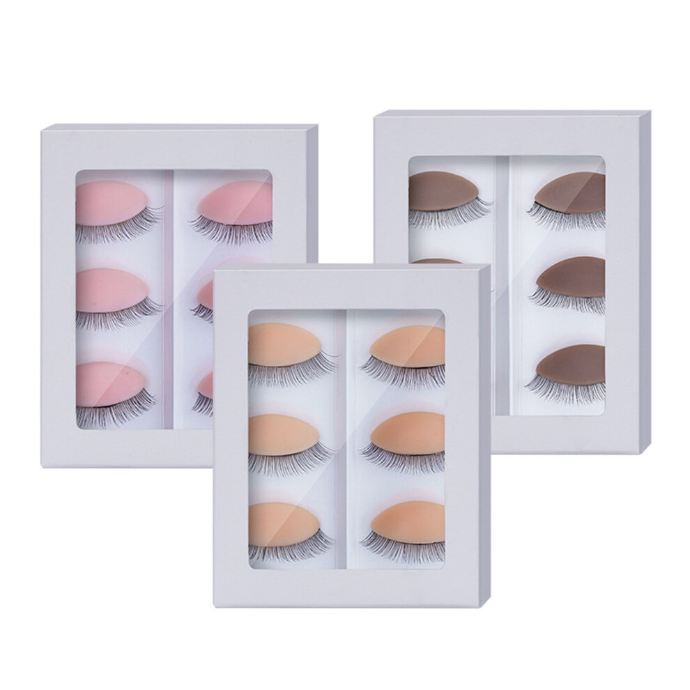 9 Pairs Silicone Replacement Eyelids for Eyelash Training Mannequin