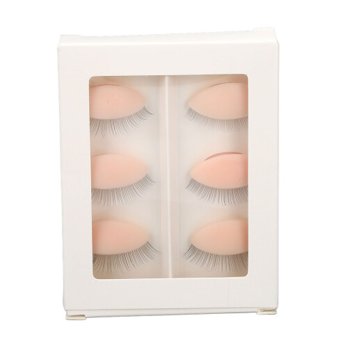 (Pink) 3x Pink Replacement Eyelids for Mannequin